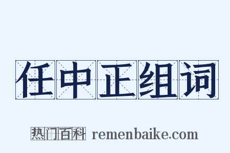 任中正组词是什么意思的图片